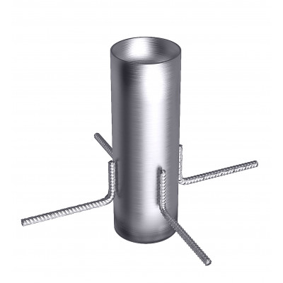 Гильза Г-3, Размер пластины или уголка 6х230х230, Диаметр и размер трубы D127х5 L=500, Марка стали Ст3