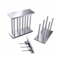 Анкер А-1, Размер пластины или уголка 8х70х100, Количество арматуры 1 арм., Размер арматуры D10х800, Марка стали Ст3, А500С