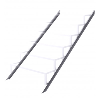 Косоур ЛК-1а, Размер пластины или уголка 10х250х500, Размер швеллера 18П L=990, L=4360, Количество отверстий 2 отв., Диаметр отверстий D18, Марка стали Ст3